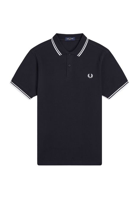 Fred Perry Twin Tipped Shirt Navy Blue White Men FRED PERRY | Polo Shirts | M3600P-238